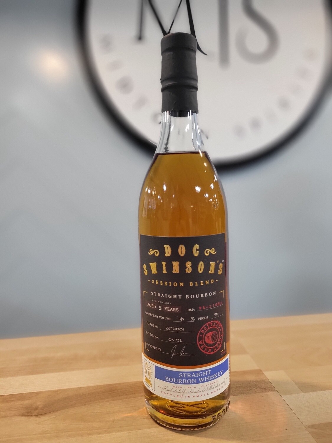 Doc Swinson&#39;s Session Blend 5 yr Straight Bourbon /750