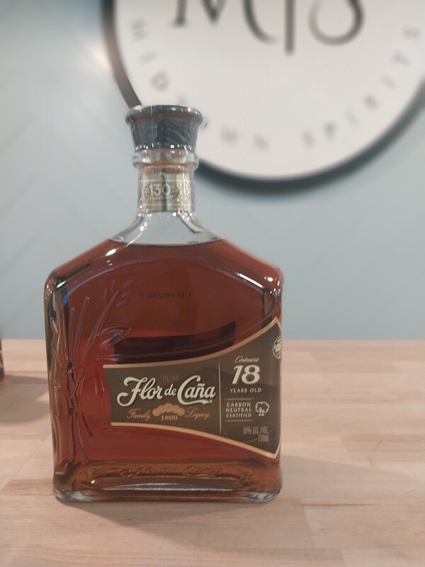 Flor de Cana rum 18yr Rum