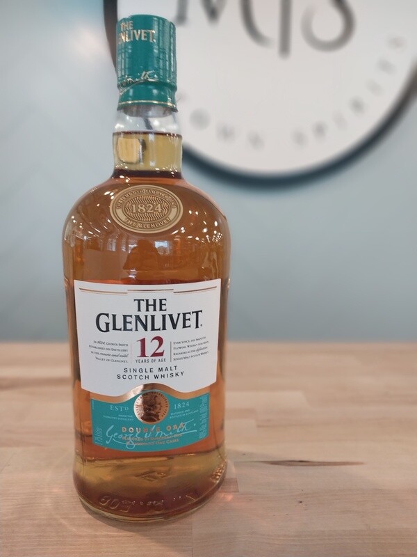 Glenlivet 12yr Double Oak Single Malt Scotch Whiskey /1.75
