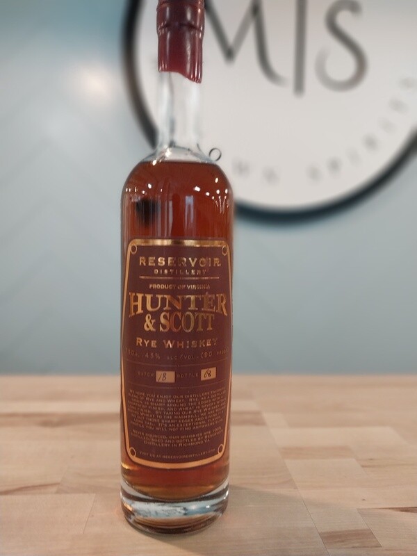 Hunter &amp; Scott Rye Whiskey/750