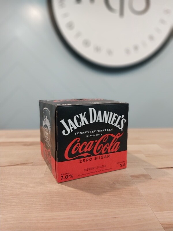 Jack Daniels Coca-Cola Zero Cocktail 4pk CN