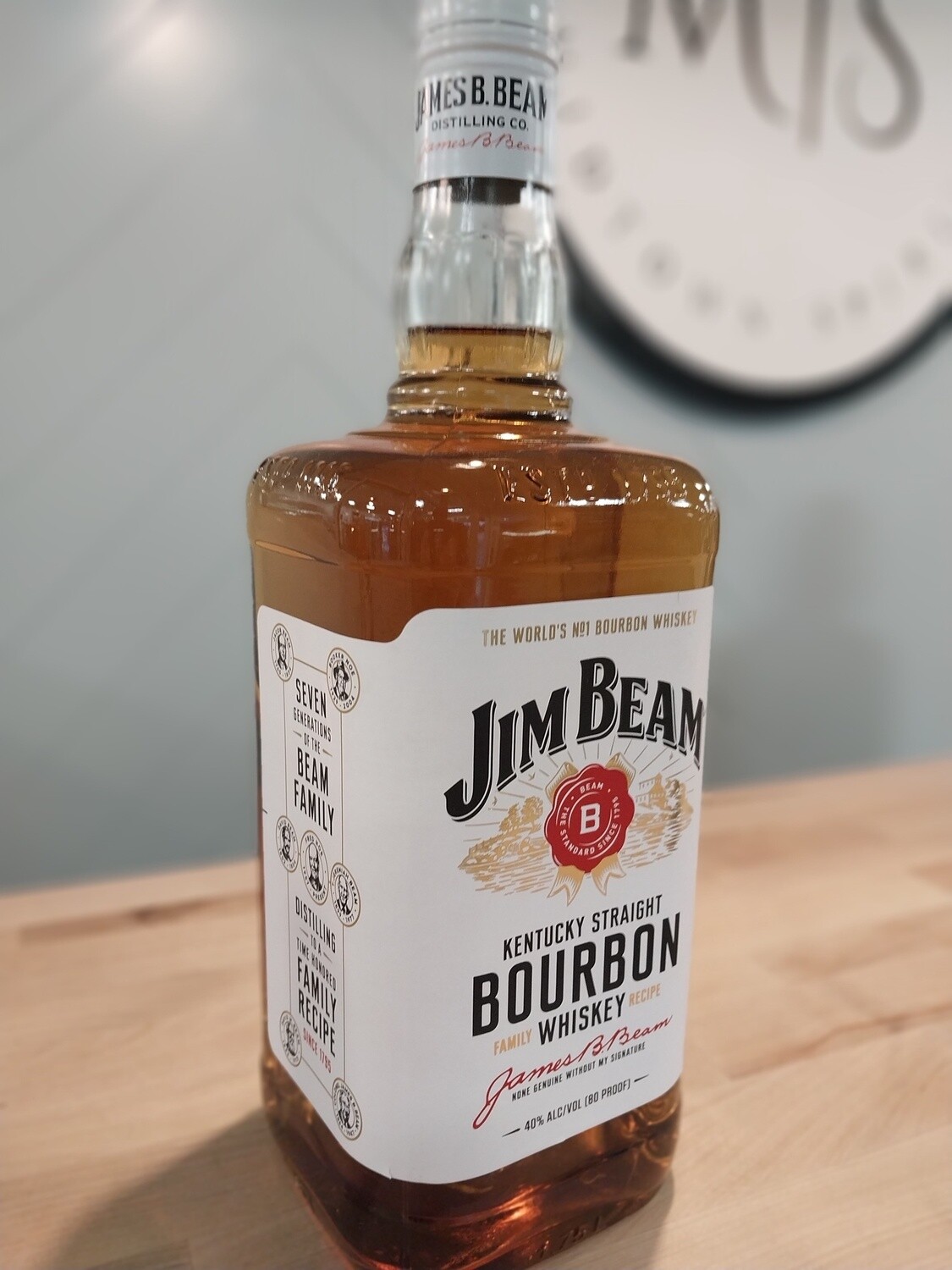 Jim Beam Bourbon Whisky White Label/1.75