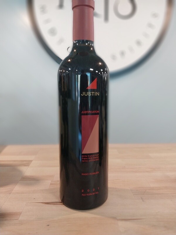 Justin Justification 2021 red blend