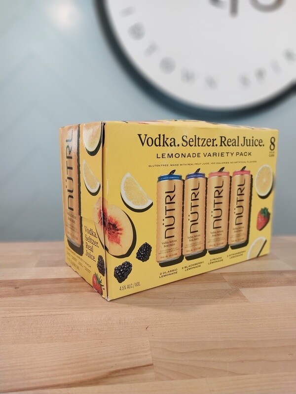 Naturl Vodka Soda Lemonade Variety 8pk/cans
