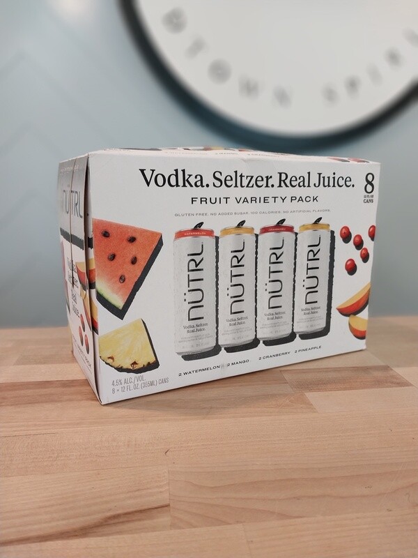 Naturl Vodka Soda Fruit Variety 8pk/cans