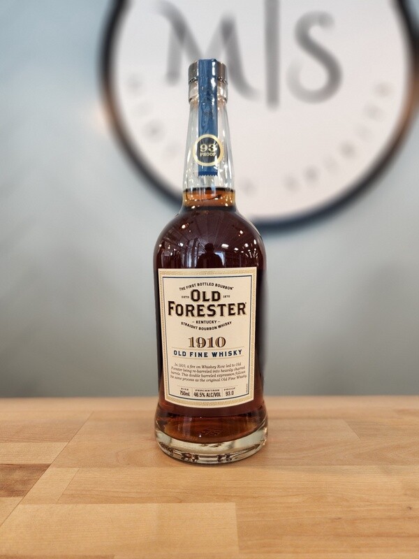 Old Forester 1910 93 proof Old Fine Whiskey Bourbon