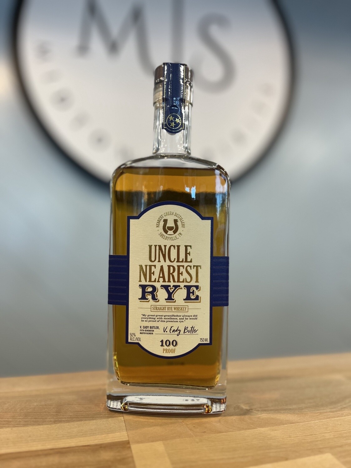 Uncle Nearest Straight Rye whiskey 100 proof /750
