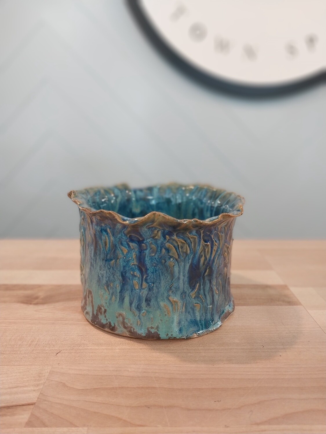 Kathy Jackson Blue/Green Wine Coaster