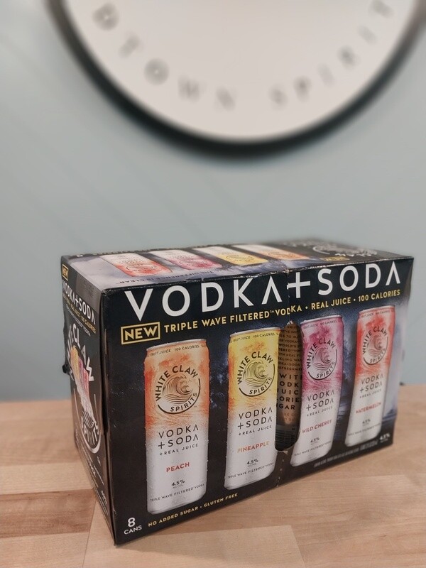 White Claw Vodka Variety Pack 8/pk cans