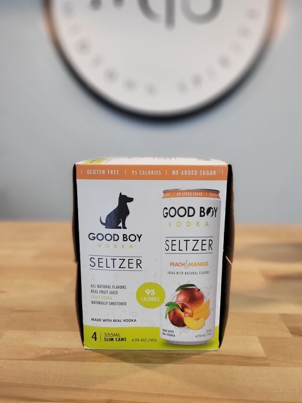 Good Boy Peach &amp; Mango Vodka Seltzers