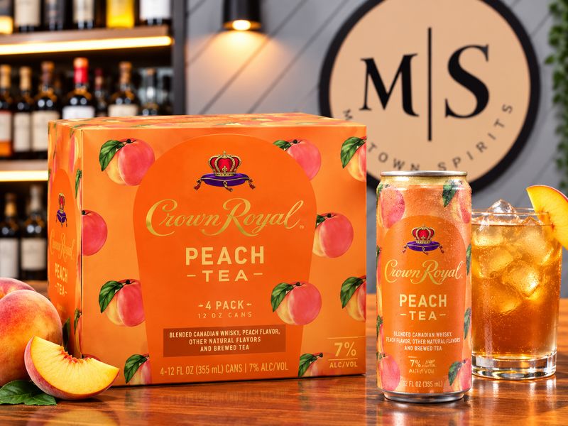 Crown Royal Peach Tea — 4 Pack