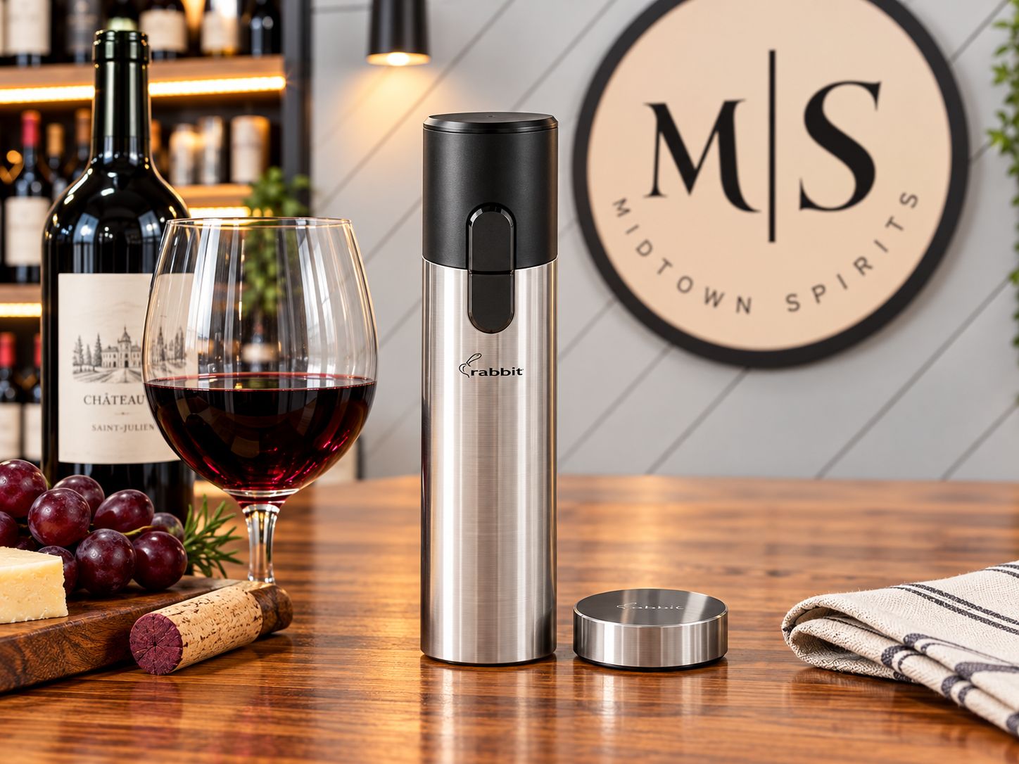 Rabbit Electric Corkscrew — Stainless Steel