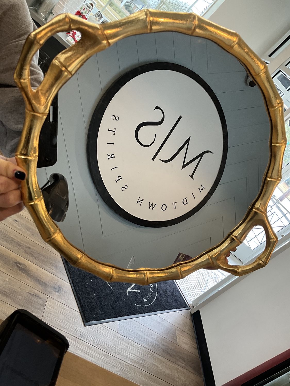 Round Gold/Mirror Tray