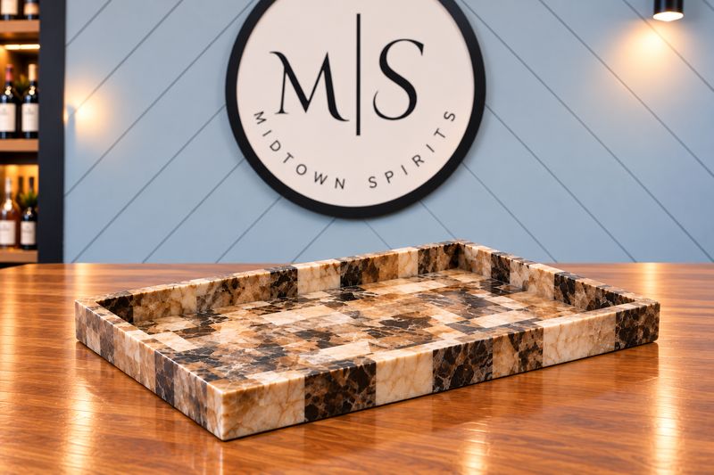 Rectangle Sepia Resin Tray