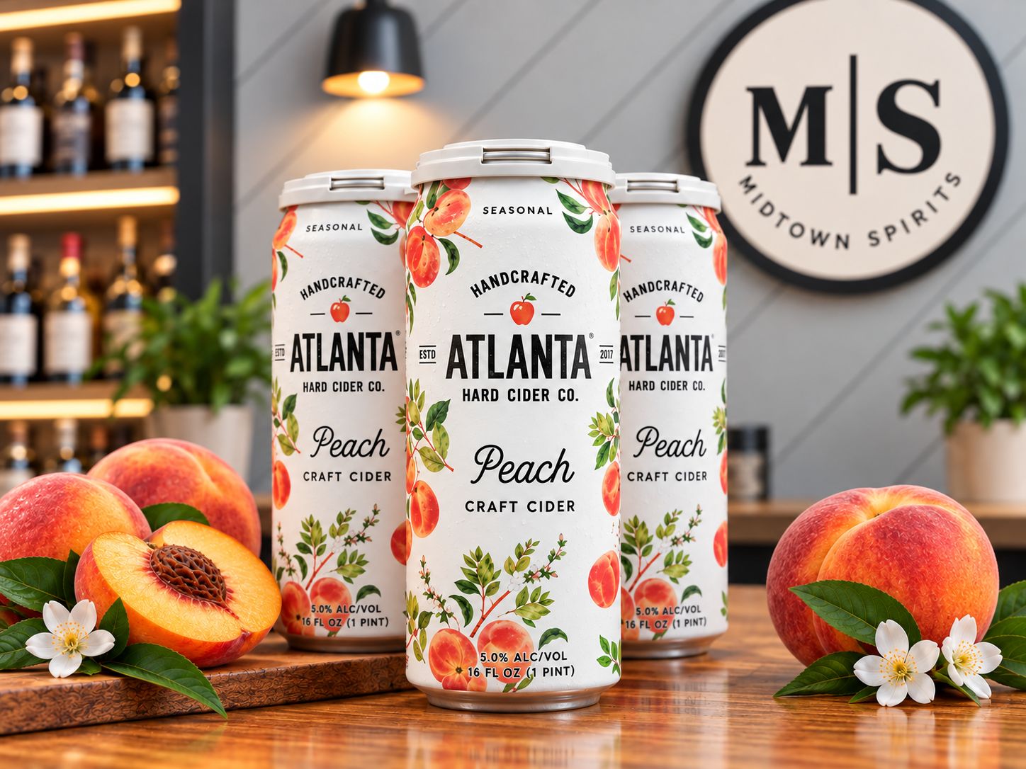 Atlanta Hard Cider Co. Peach Craft Cider — 4 Pack