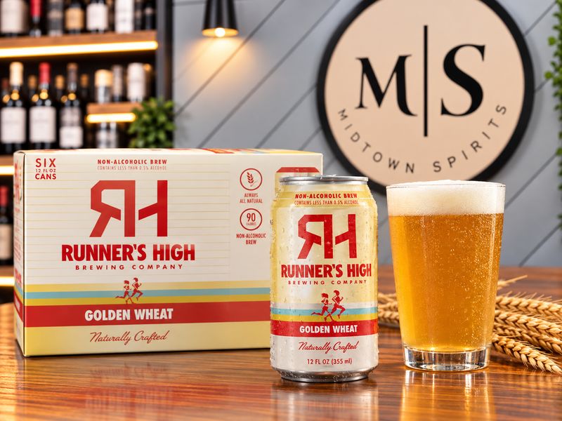 Runner’s High Golden Wheat — Non-Alcoholic Beer