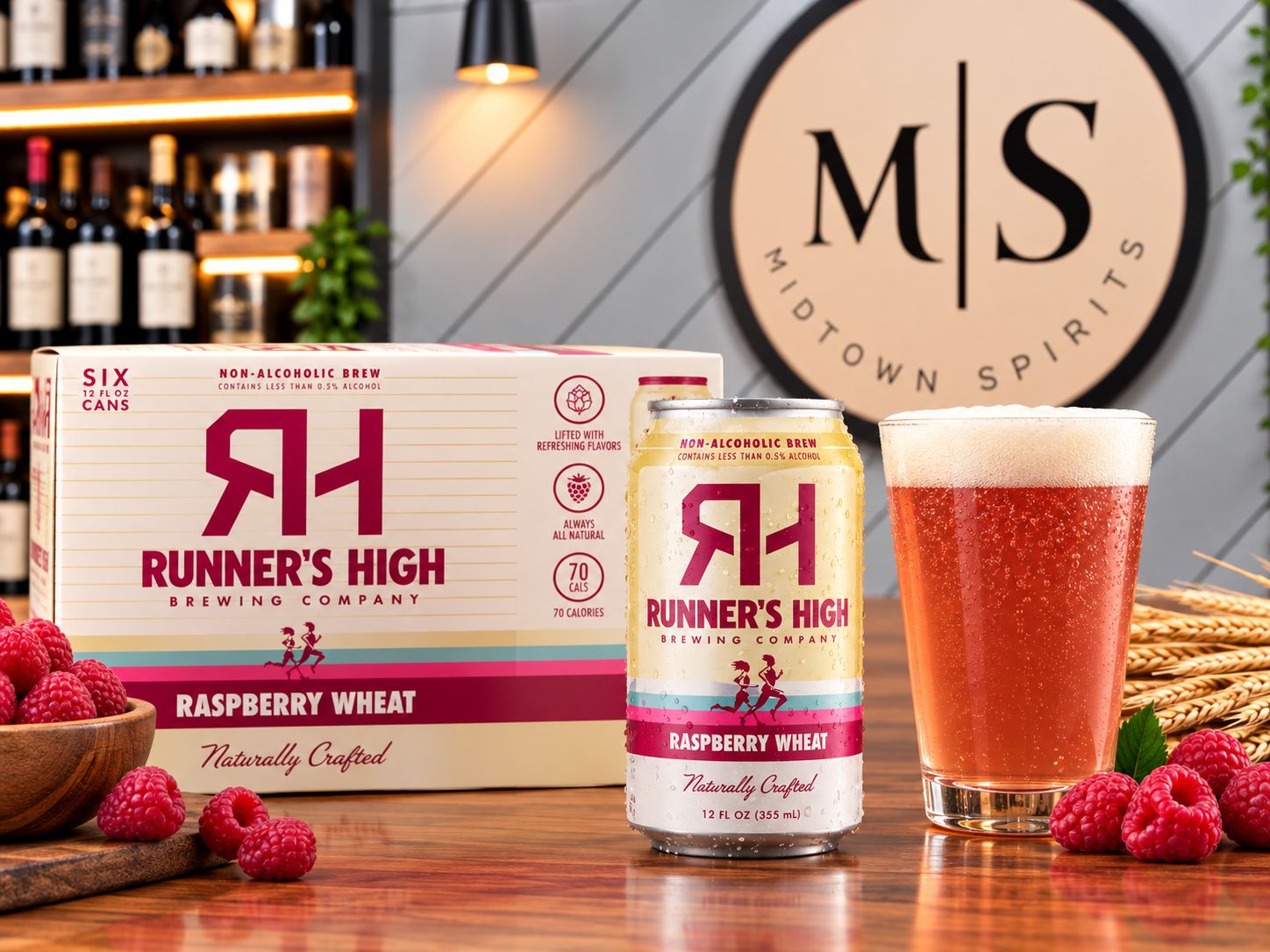 Runner’s High Raspberry Wheat — Non-Alcoholic Beer