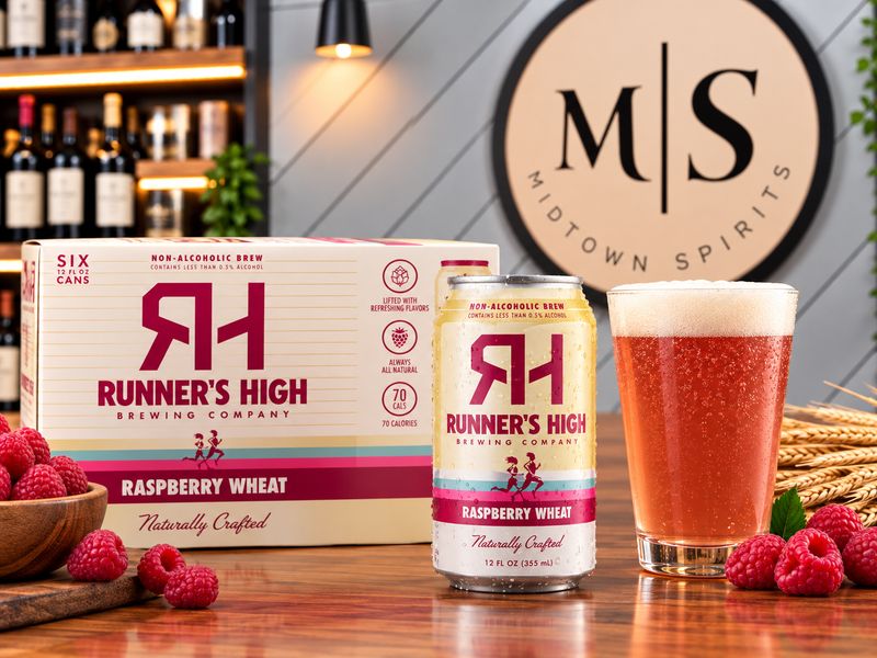 Runner’s High Raspberry Wheat — Non-Alcoholic Beer