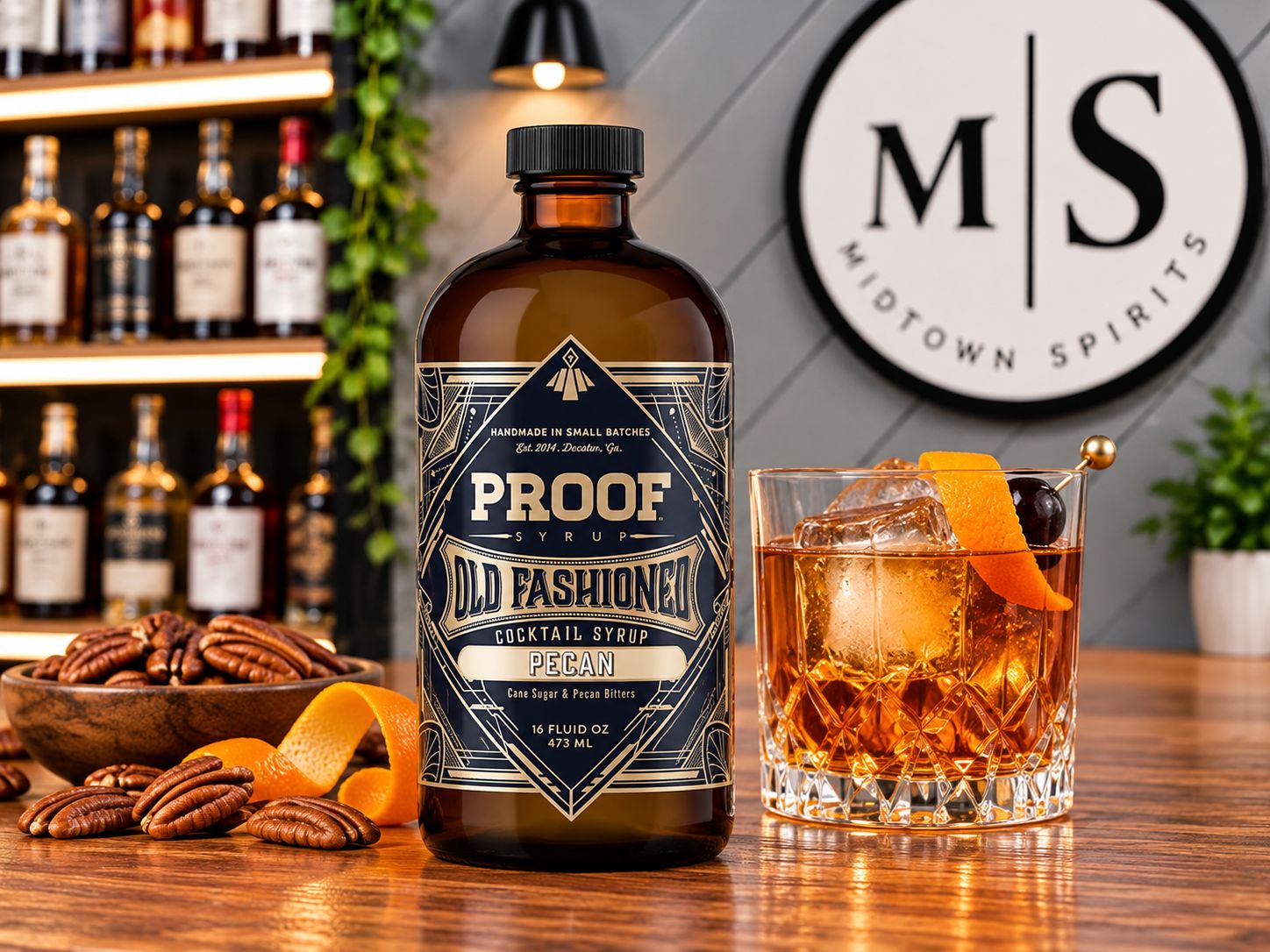 Proof Pecan Old Fashioned Cocktail Syrup — 16 oz