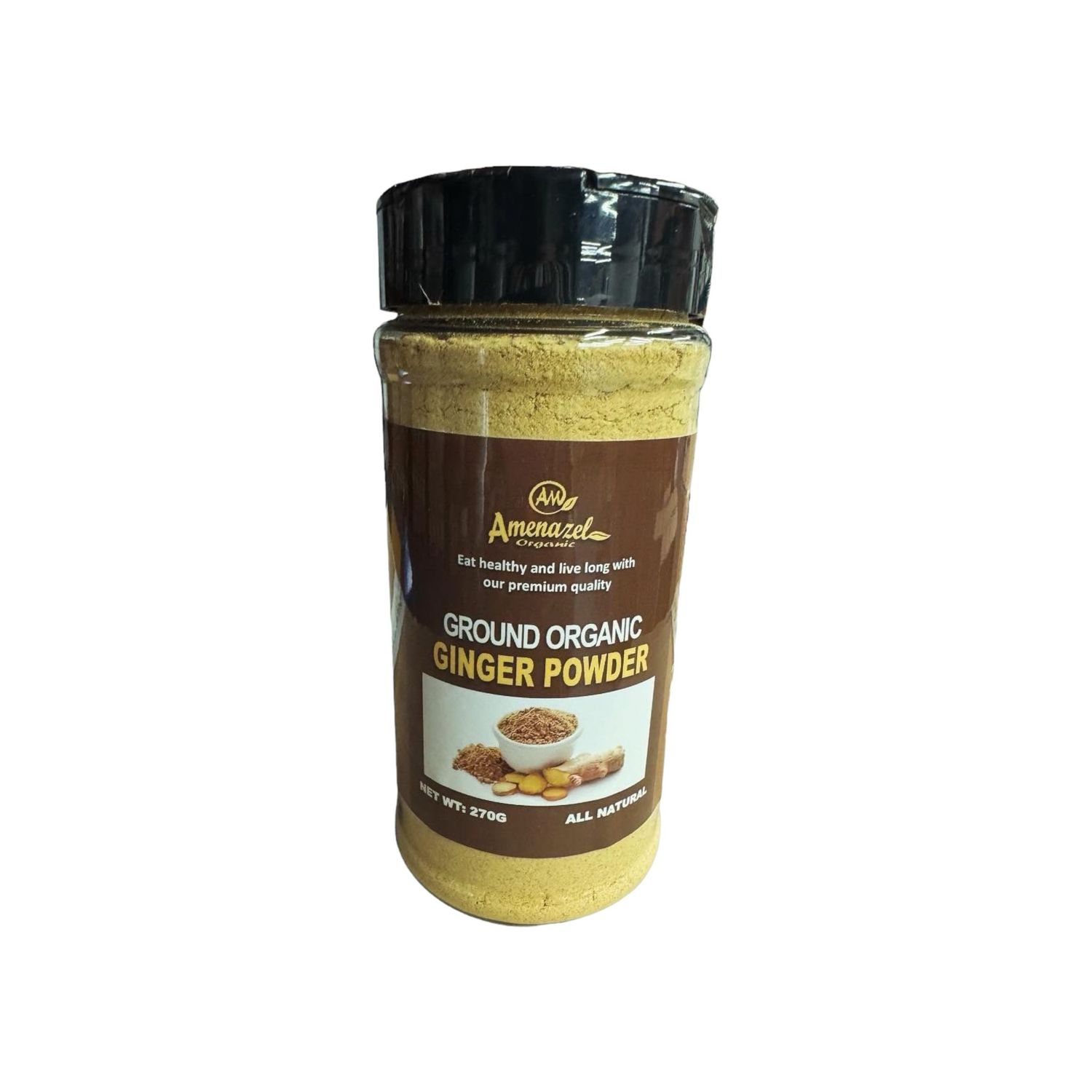 Amenazel Organic Ground Organic Ginger Powder (270g)
