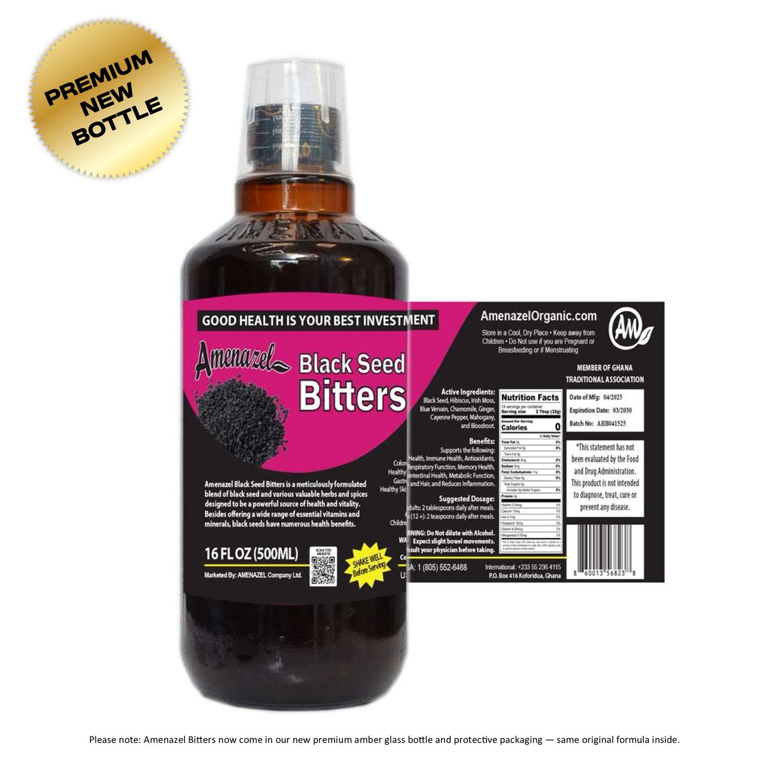 Amenazel Black Seed Bitters (16oz)
