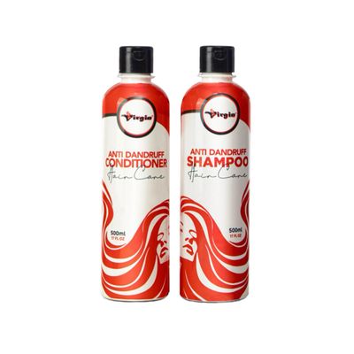 Virgin Anti Dandruff Shampoo, Conditioner, and Hair Fertilizer (Pack of 2)