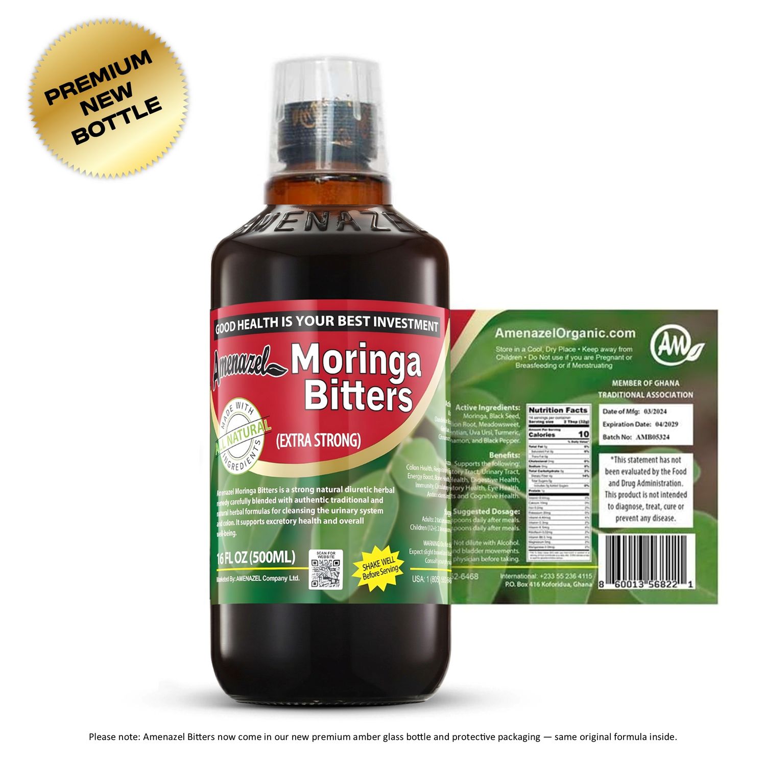 Amenazel Moringa Bitters (16oz)
