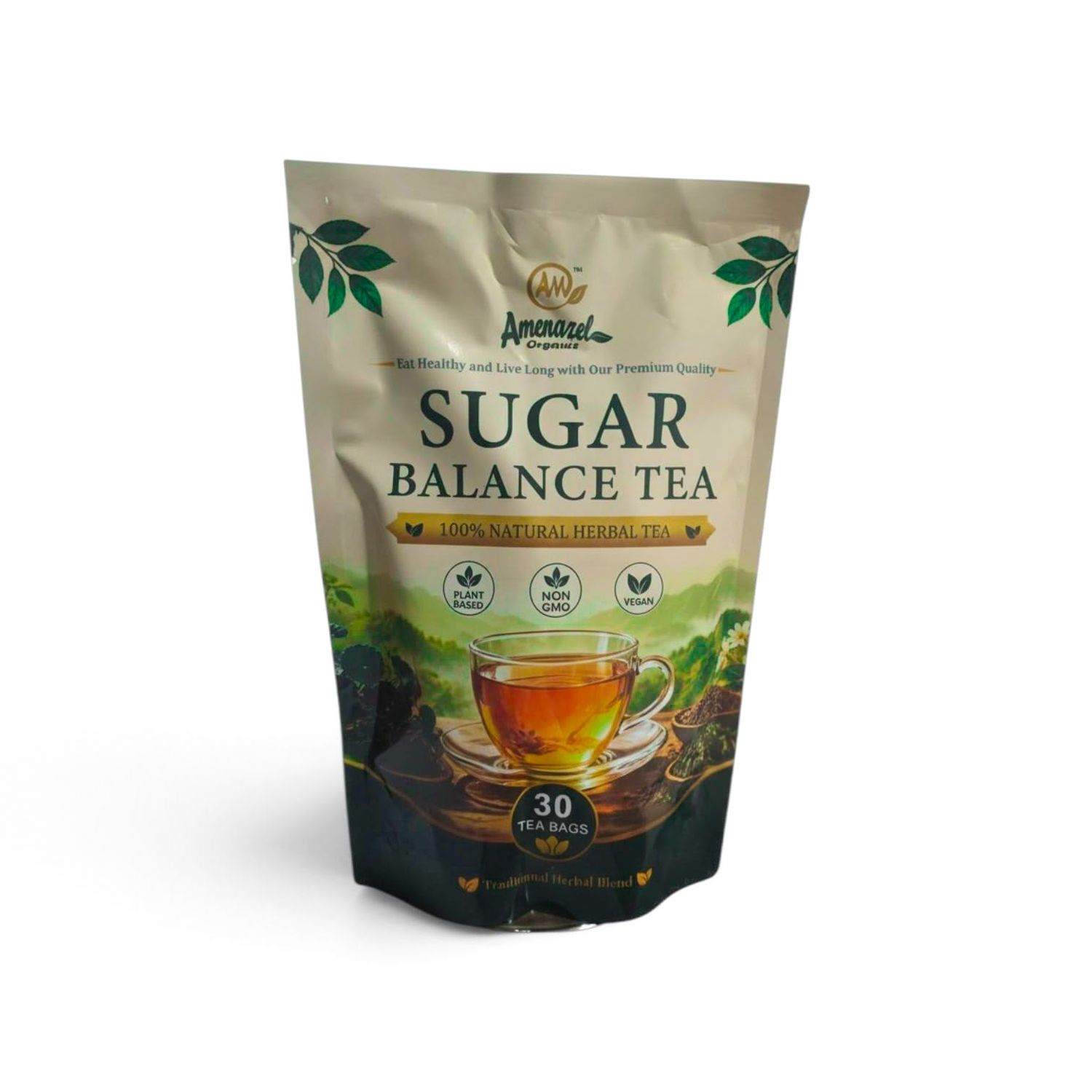 Amenazel Organic Sugar Balance Tea Traditional Herbal Blend