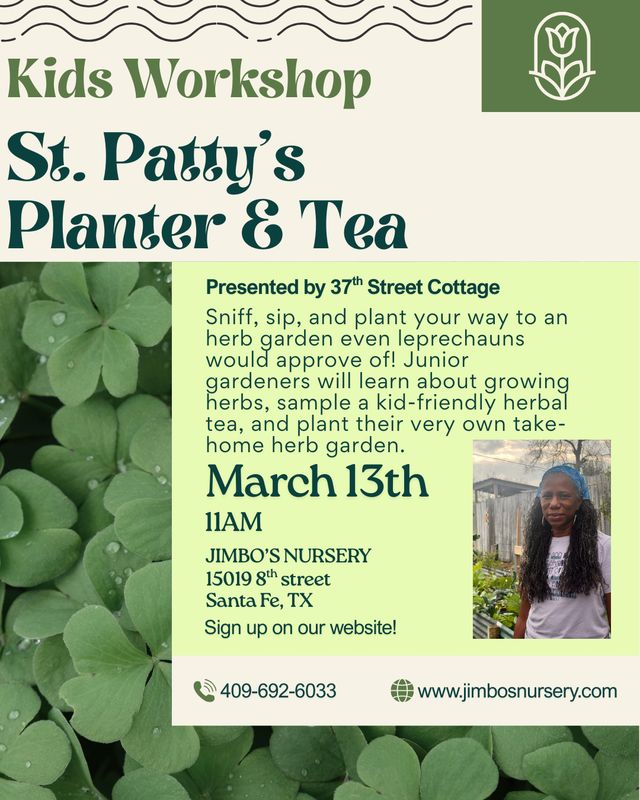 St. Patty's Planter & Tea Kids Workshop