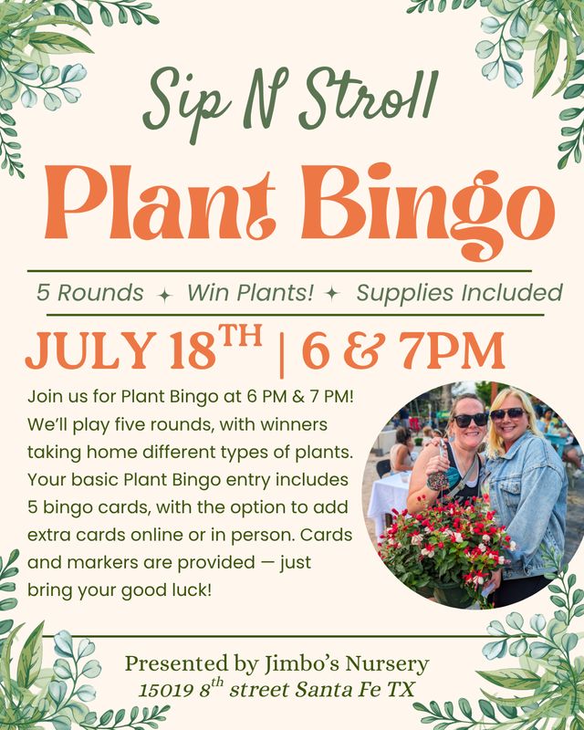 Plant Bingo - Midsummer Sip N Stroll