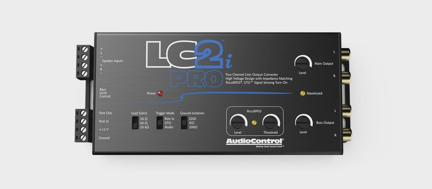 AUDIOCONTROL 2 CHANNEL LINE OUTPUT CONVERTER W/ ACCUBASS &amp; ACR-1 REMOTE LC2I PRO