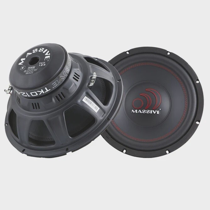 MASSIVE AUDIO 12&quot; 600 WATT DUAL 4 OHM VOICE COIL SUBWOOFER TKO124