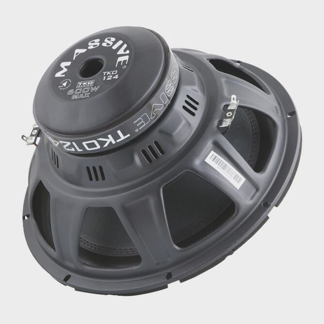 MASSIVE AUDIO 12" 600 WATT DUAL 4 OHM VOICE COIL SUBWOOFER TKO124