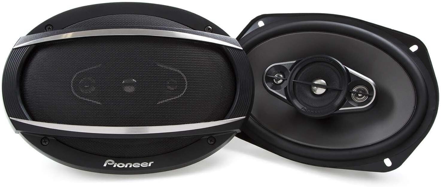 PIONEER TS-A6967S A-Series 6x9&quot; Shallow 4-Way 450 Watts Max Power Black Car Audio Speakers (Pair)