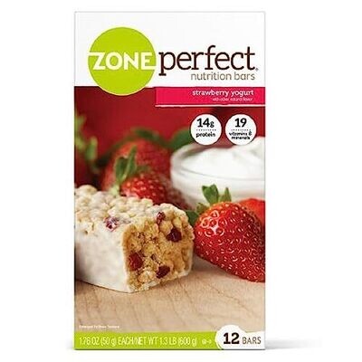Zone Perfect Nutrition Bars Strawberry Yogurt 1.76Oz 5 Bars (2 Pack)