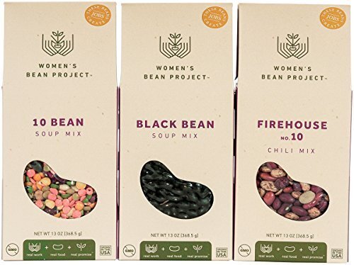Women�s Bean Project Gift Bundle with 10 Bean Black Bean and Spicy Chili Soup Mix 3 Items