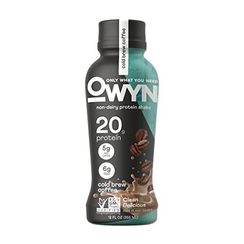 OWYN - 100% Vegan Plant-Based Protein Shakes | Cold Brew Coffee 12 Fl Oz | Dairy-Free Gluten-Free Soy-Free Tree Nut-Free Egg-Free Allergy-Free Vegetarian