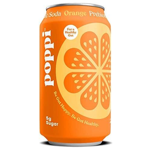 poppi A Healthy Sparkling Prebiotic Soda With Real Fruit Juice For Gut Health Immunity Benefits In 12 Oz Cans Orange 12 Fl Oz