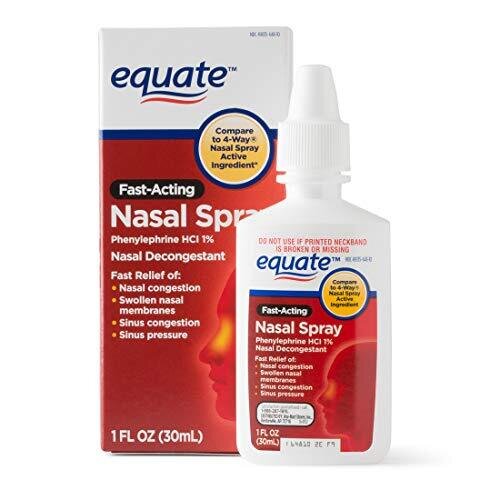 Equate - Nasal Spray Four 1 oz Phenylephrine Hydrochloride Decongestant Spray (Compare to 4-Way)