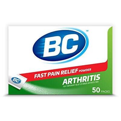 BC Powder Fast Pain Relief Arthritis Aspirin (NSAID) & Caffeine 50 Count