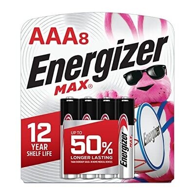 AAA Batteries Max Triple a Alkaline 8 Count