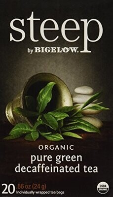 steep by Bigelow Organic Pure Green Tea 20 Total Tea Bags