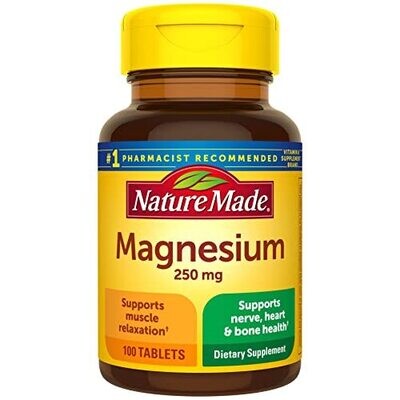 Magnesium Oxide 250 Mg Tablets 100 Count for Nutrition Support