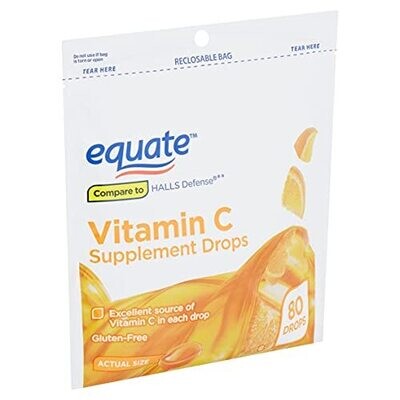 Vitamin C Supplement Drops 80Ct Compare to Halls Defense