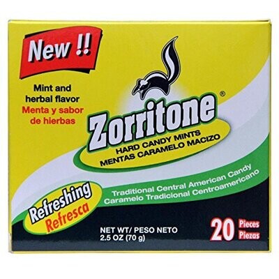 Zorritone Cough Drops | Mint Flavored Central American Cough Lozenges for Fast Acting Cough Relief and Sore Throat Soothing from the Common Cold Flu and Allergies; 20 Pieces