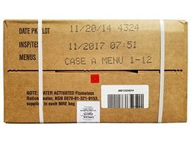 Genuine Military MRE Case (Meal Ready to Eat) Ultimate Inspection By Ammo Can Man Inspect Date 11/2017 or newer (Case "A")