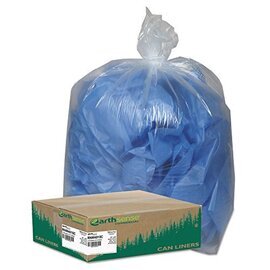 Earthsense Rnw4015C Clear Recycled Can Liners 31-33Gal 1.25Mil Clear 100/Carton