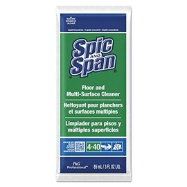 Floor and Multi-Surface Concentrate Cleaner from Spic and Span Professional Bulk Cleaner for Kitchen Bathroom and Unwaxed Wood Floor Uses 3 Oz. Packet (1 Packet Makes 4 Gallons) (Case of 45) - 10037000020117