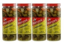 Marconi Giardiniera in Oil Hot (Chicago Style) 16.0 OZ(Pack of 4)