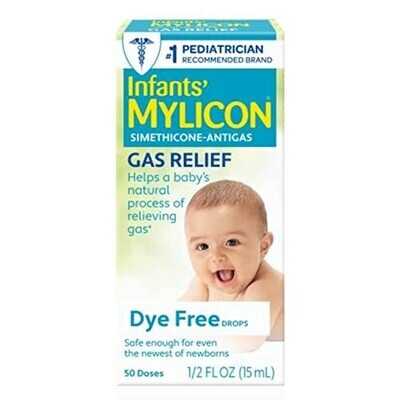 Gas Relief Drops for Infants and Babies Dye Free Formula 0.5 Fluid Ounce